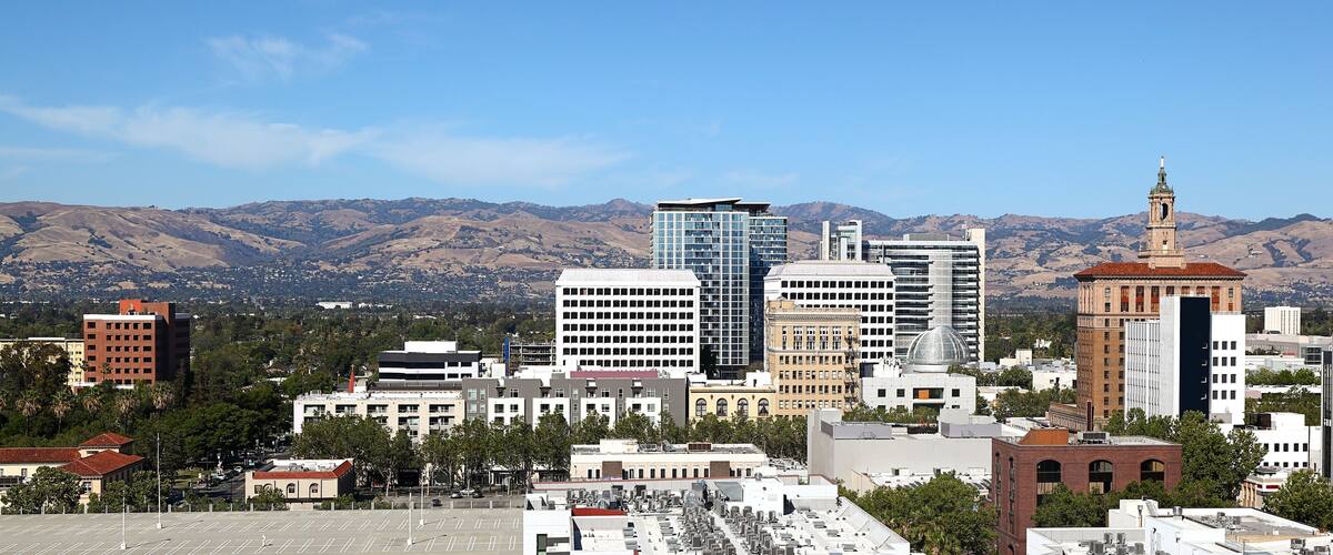 San Jose, California - panoramic view including downtown area
