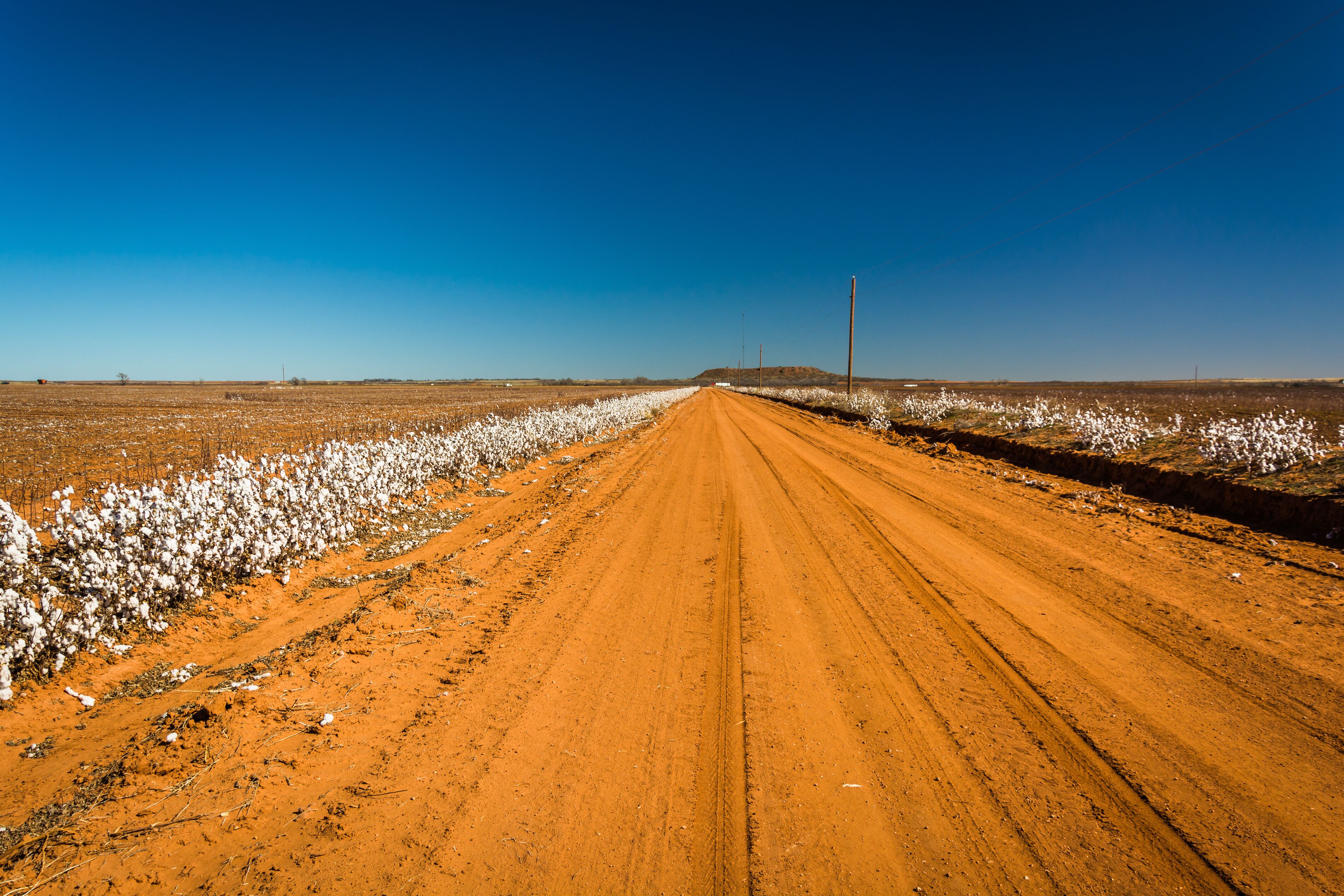 A dirt road near Memphis, Texas.
