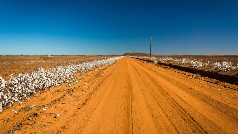 A dirt road near Memphis, Texas.