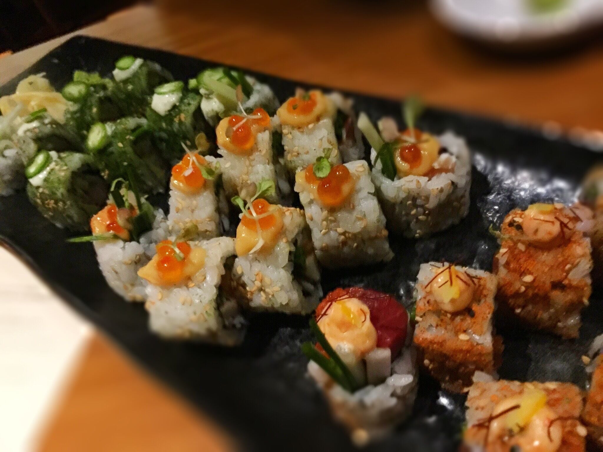 On a recent trip to Charlotte, we were turned on to this delicious spot by a member of our film crew.

Though almost every upscale sushi restaurant strives to be innovative, Baku really pulls it off. Unusual and exciting favors can be discovered in their unique signature rolls. The tuna tartare was a tasty surprise. 

Great selection of cocktails and sakes. Very professional, upscale service, cozy modern atmosphere. Highly recommended.

#Food #Delicious