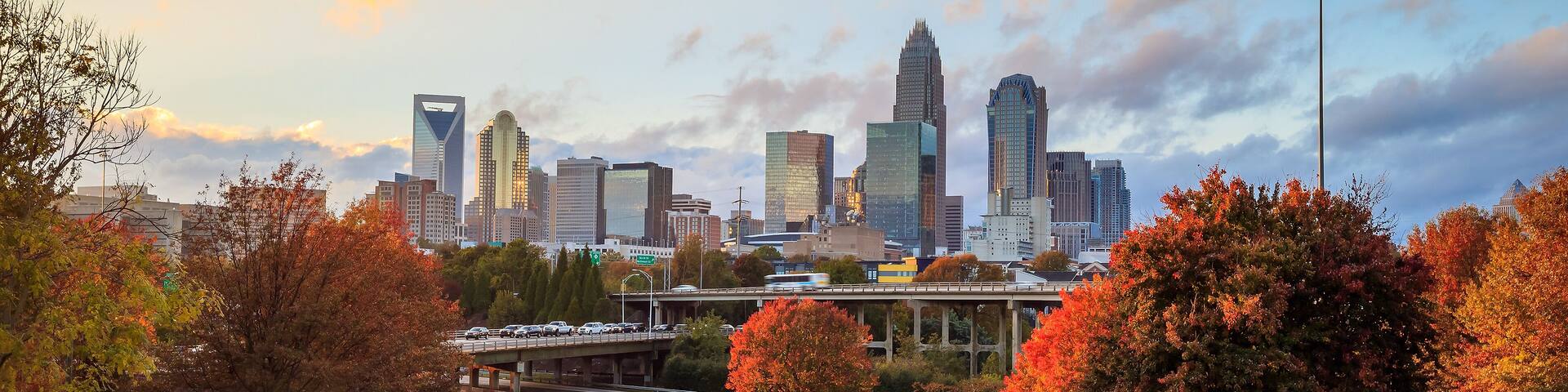 Skyline of downtown Charlotte in north carolina