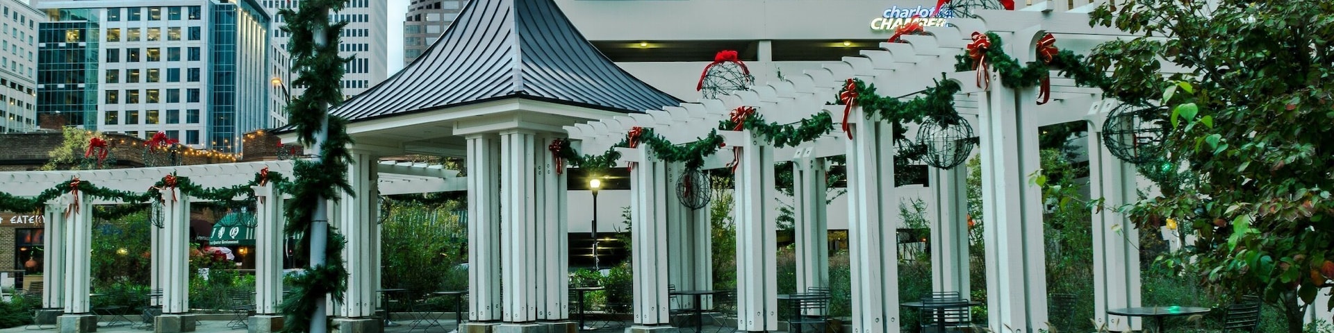 Beautiful park at downtown Charlotte.