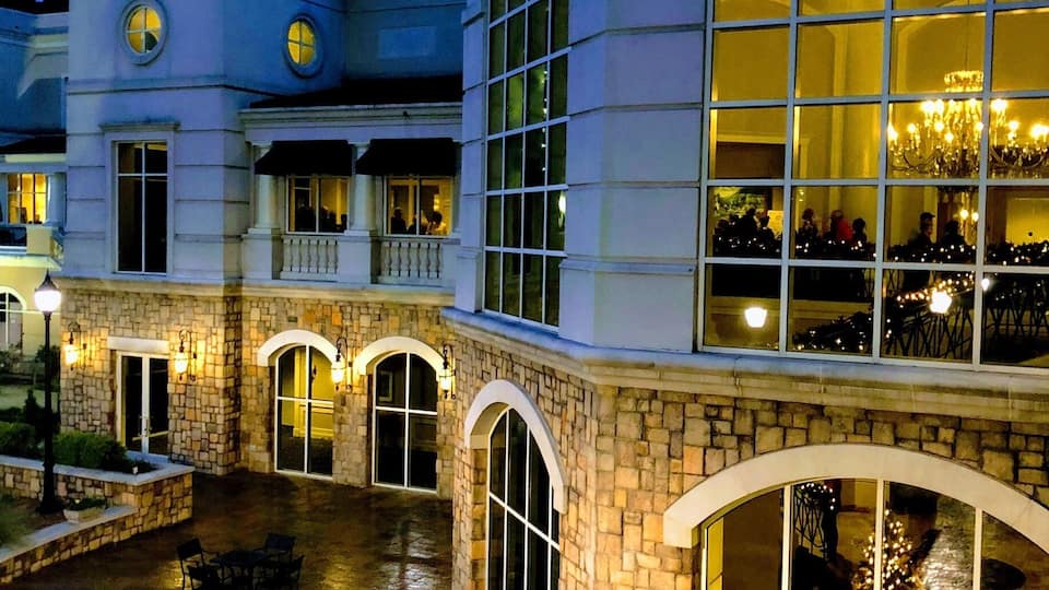 This is the backside of the resort hotel