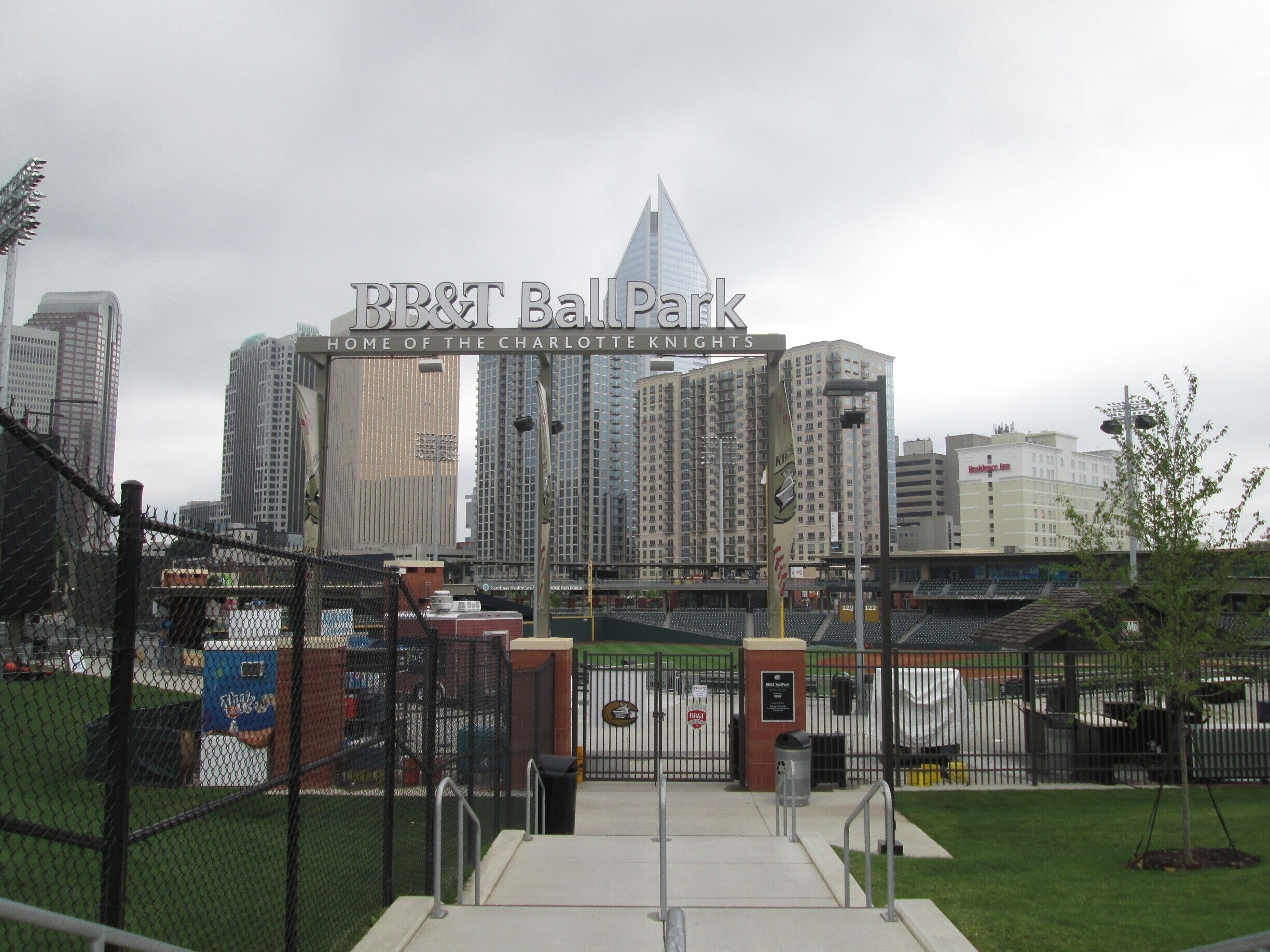 Lovely city Charlotte nice little ballpark. 
