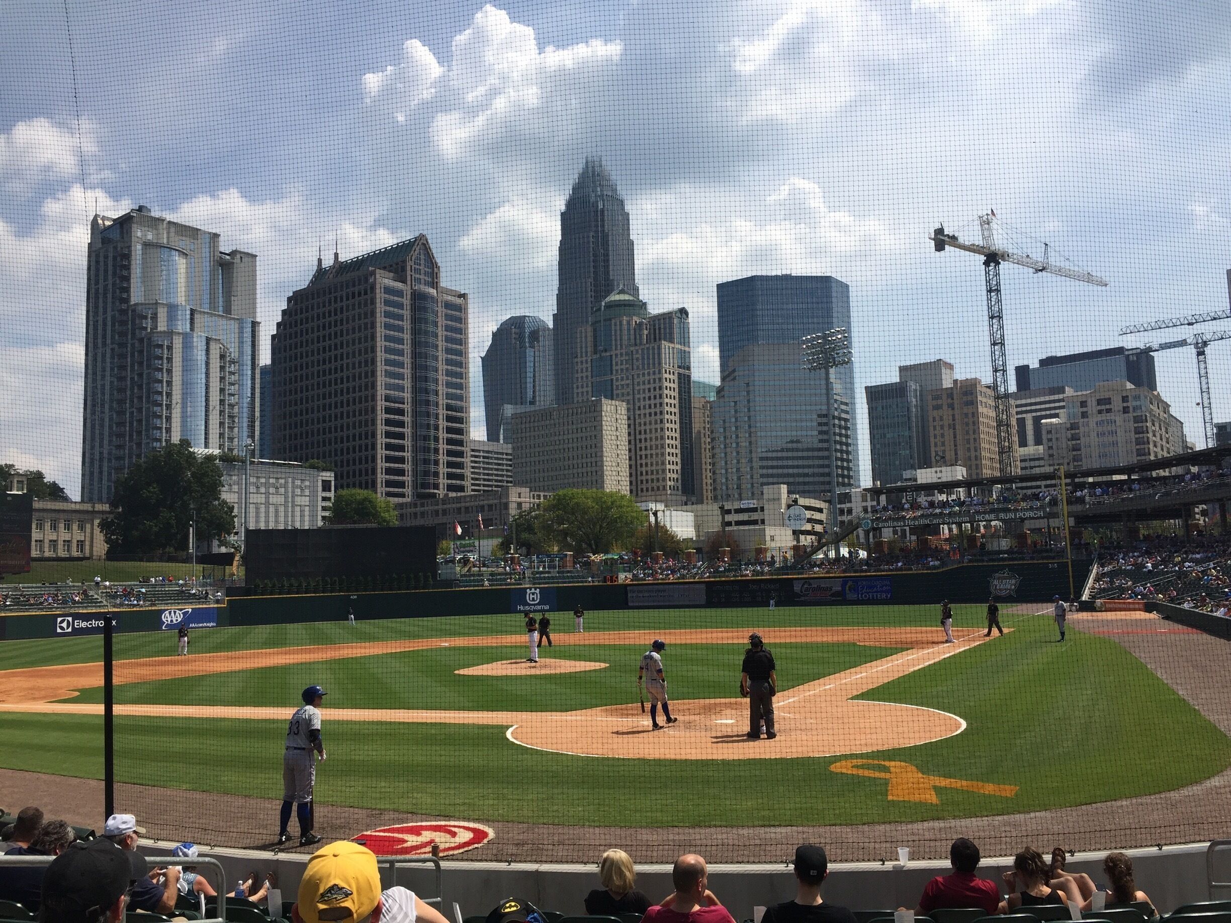 Set behind home plate for some spectacular skyline views