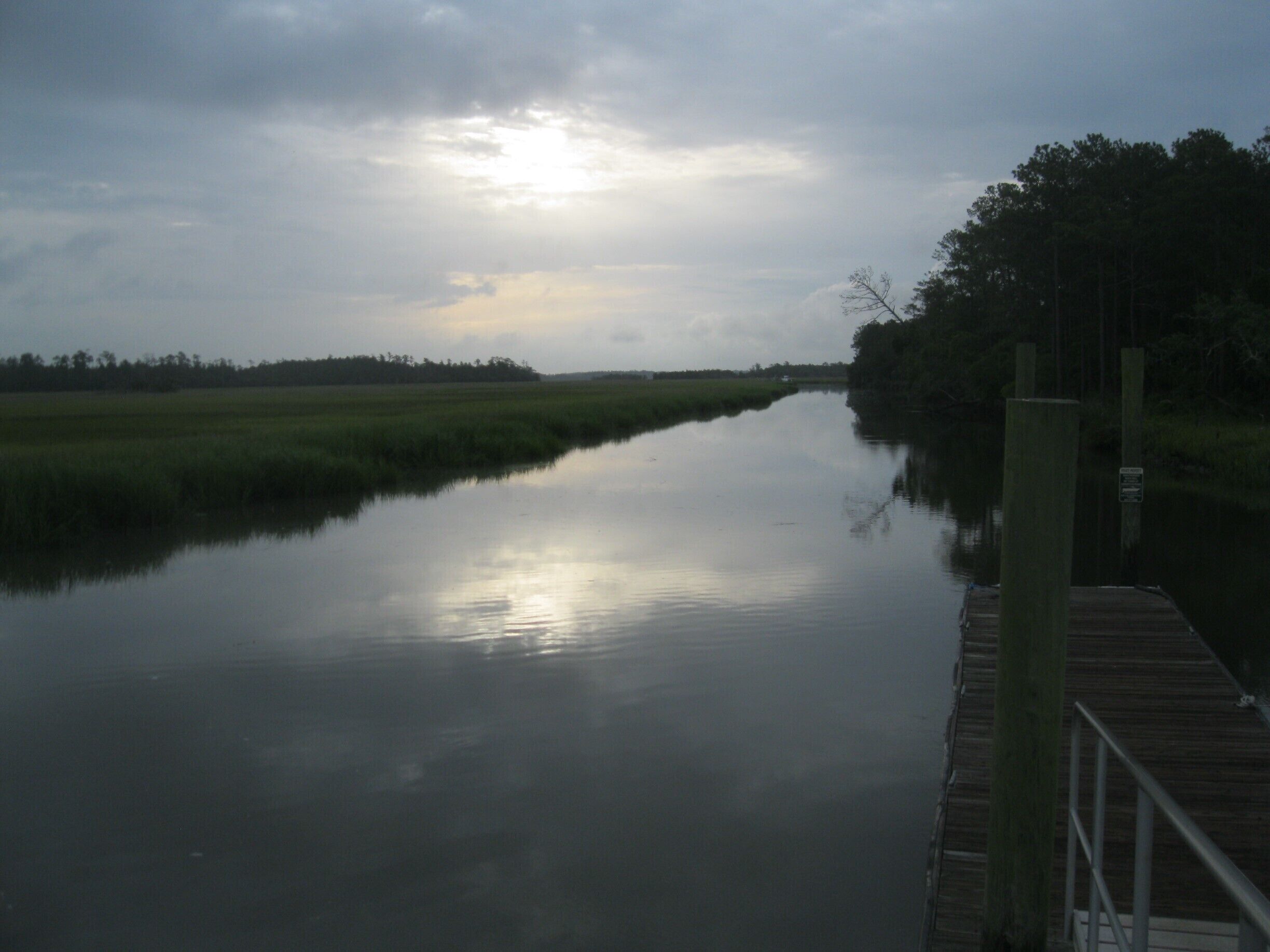 Early morning view of the Rat Hole Creek, which leads into the Wando River.