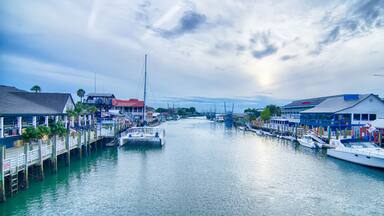 view of shem creek from coleman blvd charleston south carolina