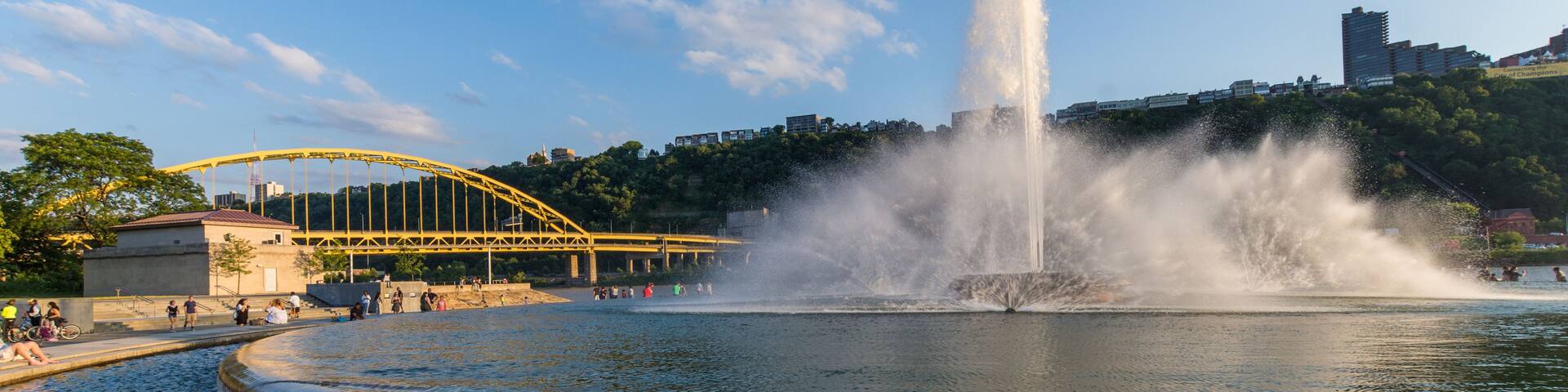 Point State park in Downtown Pittsburgh, Pennsylvania Next to the Fountain