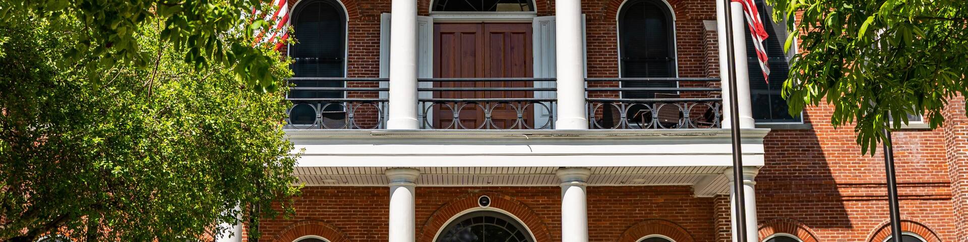 Monroe County Courthouse, Historic Building with Clock Tower in Key West, Florida