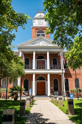 Monroe County Courthouse, Historic Building with Clock Tower in Key West, Florida