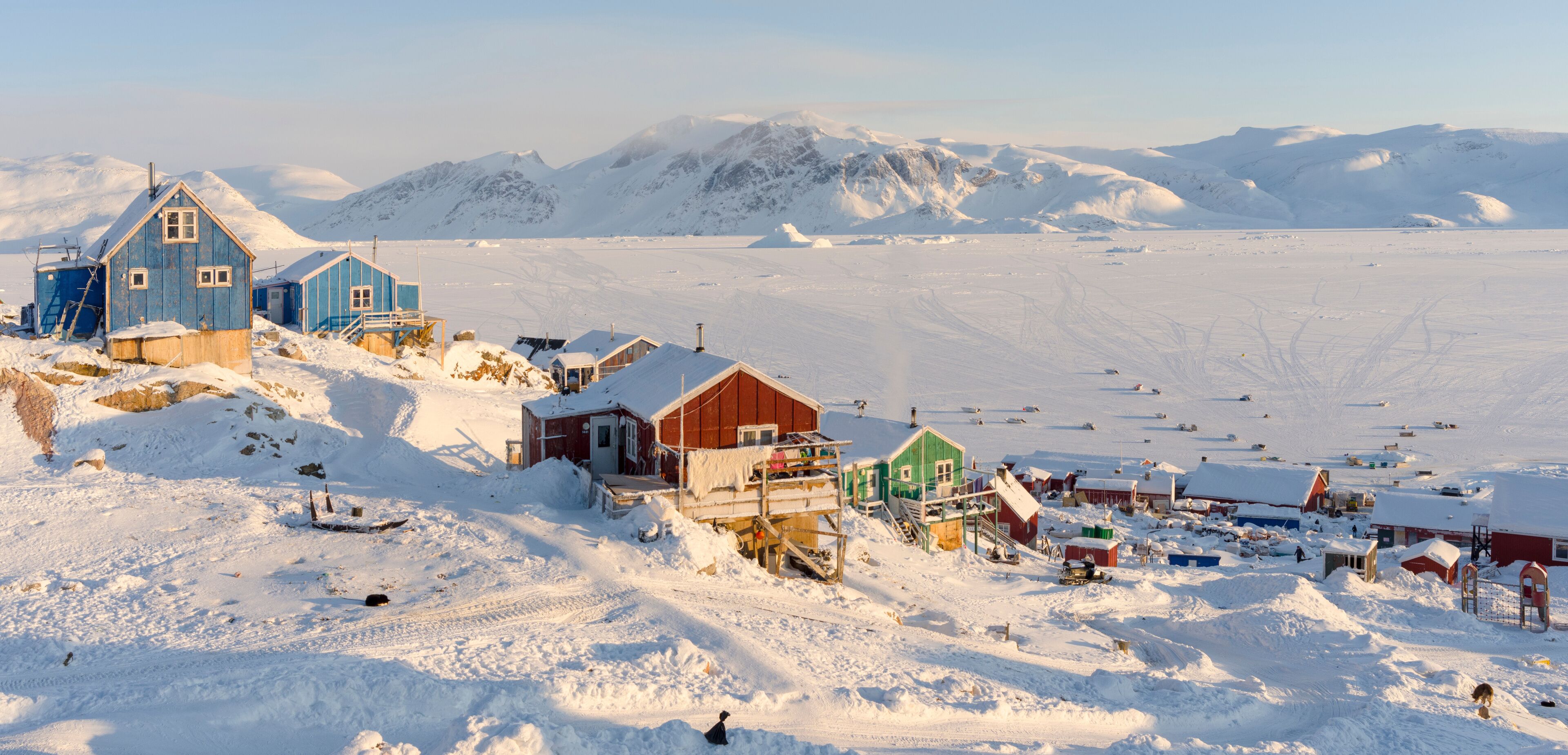 The traditional and remote Greenlandic Inuit village Kullorsuaq located at the Melville Bay, in the far north of West Greenland, Danish territory