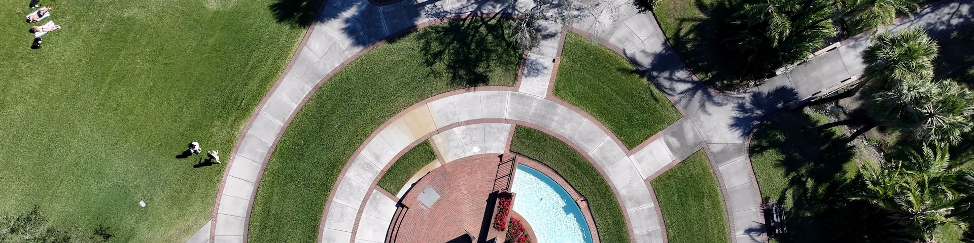 University Of Tampa In Tampa Florida United States. Bird Eye View Of Stunning Iconic Recreational Park Of The City. Metropolitan Skyline Panoramic City View Stunning.