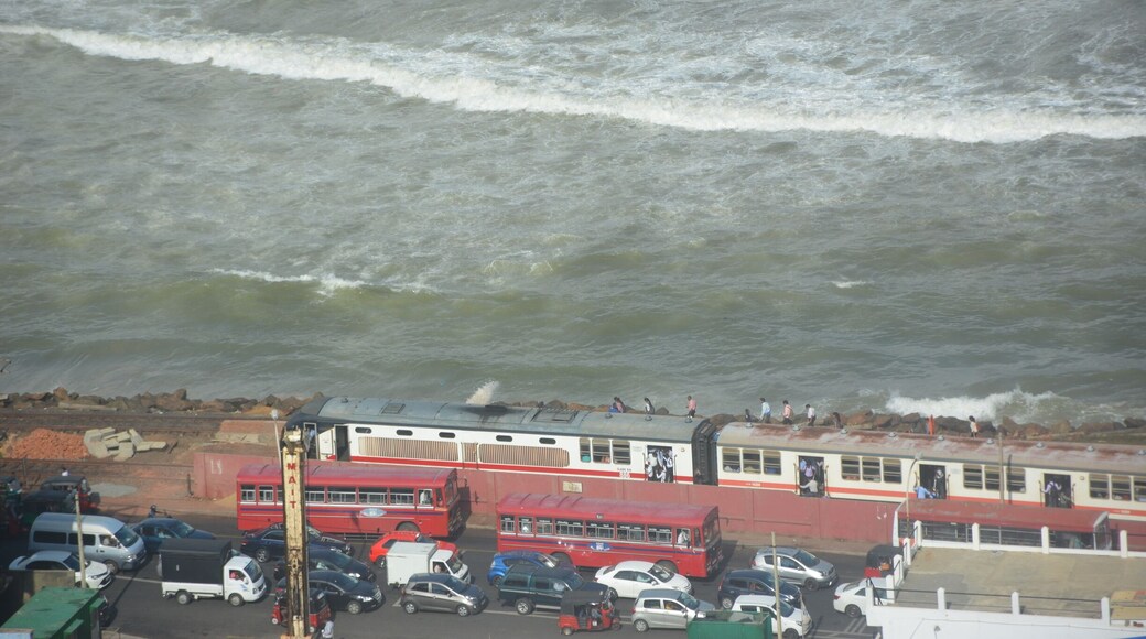 Railway Station on sea beach U will not find this anywhere