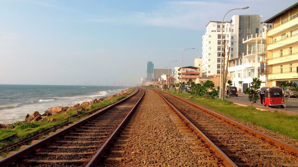 Colombo, despite it's location alongside the ocean, still has a very industrial feel to it. For some reason, the contrast of this scene resonated with me.