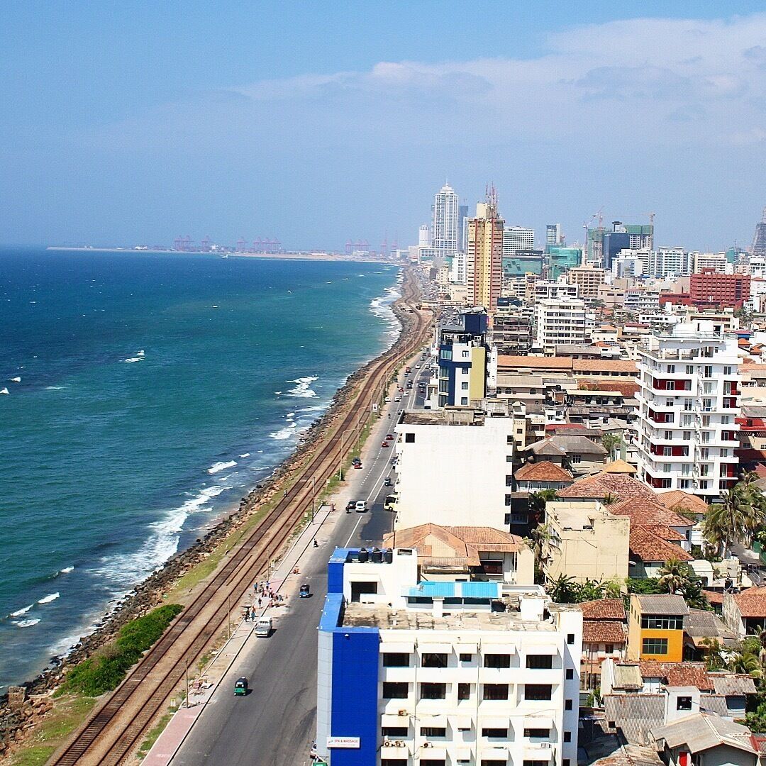 A beautiful stretch of beach along the coast in Colombo, Sri Lanka 💕 #BeachBound 