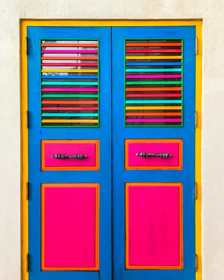 Vibrant. 
#Trover #Door #Colours #travel