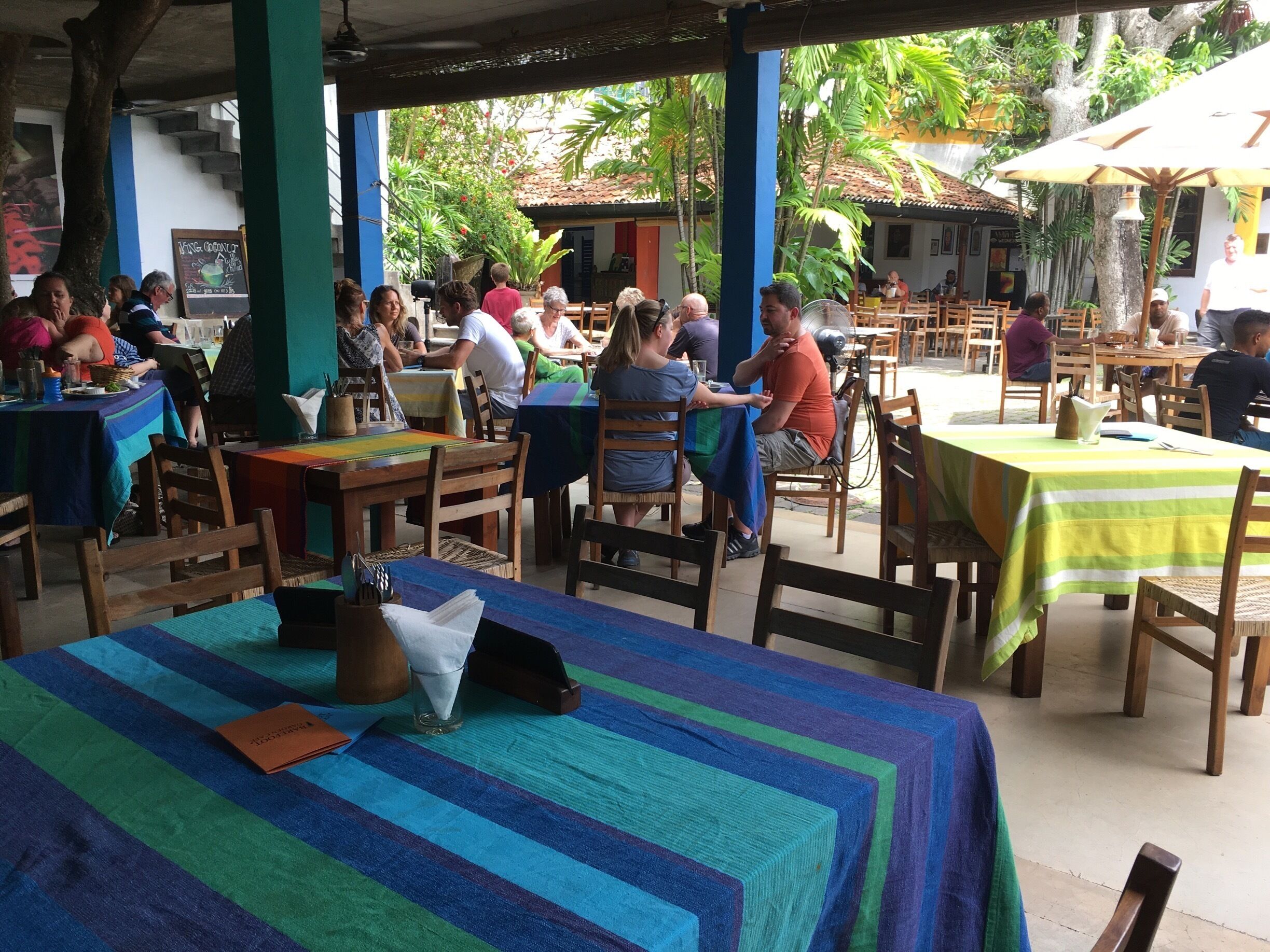 We had read about this place online and it lived up to reviews. It is a cafe that is attached to an art gallery and retail store. The food is great, the fabrics and other things for sale are really beautiful and the ambience is nice. Also, they have pretty decent, mostly thick milkshakes.
