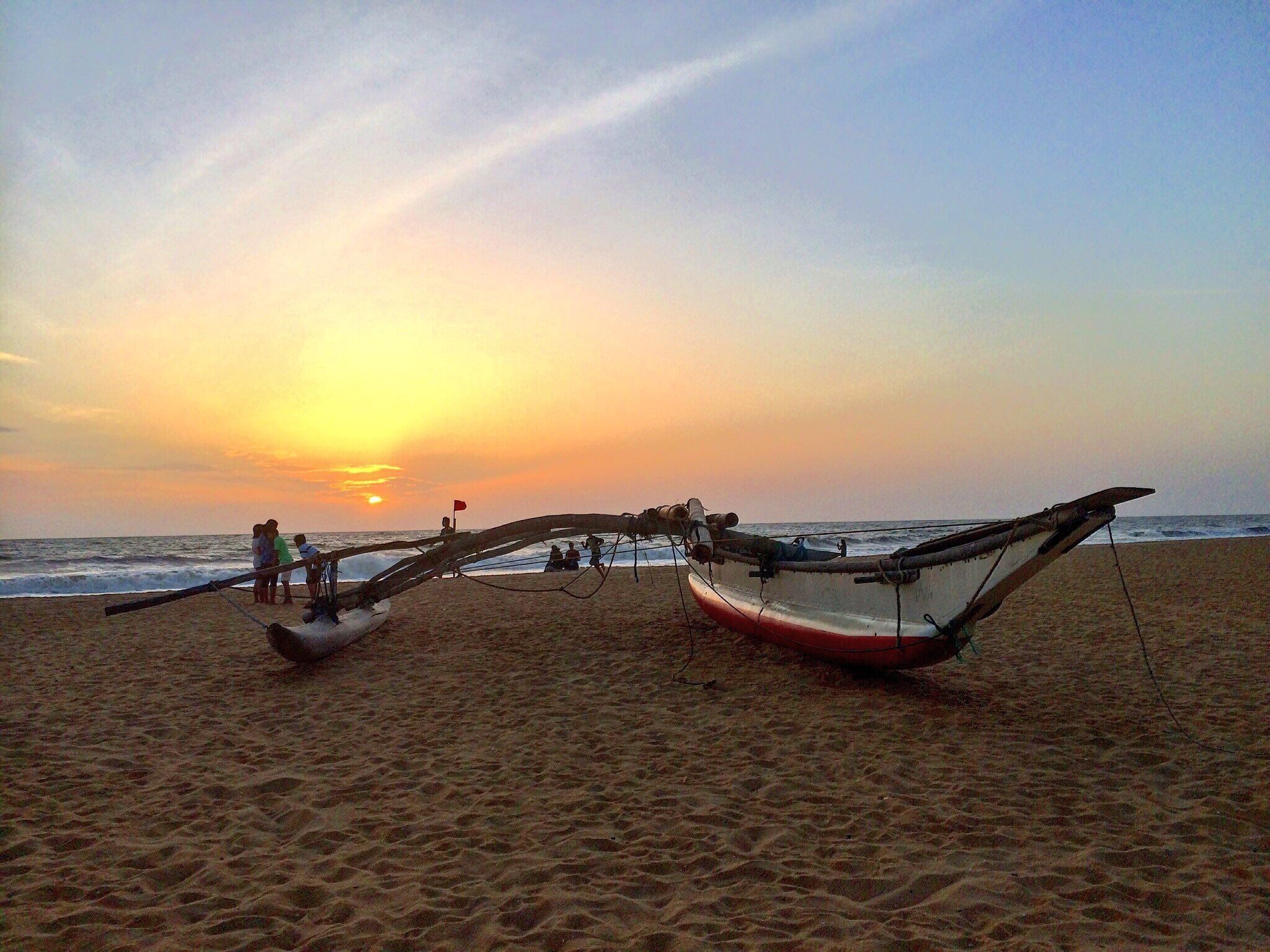 Our first day at Colombo, Sri Lanka -Pacific ocean sunset #colorful #red #travel #seascape #landscape #nationalpark #hiking #Srilanka