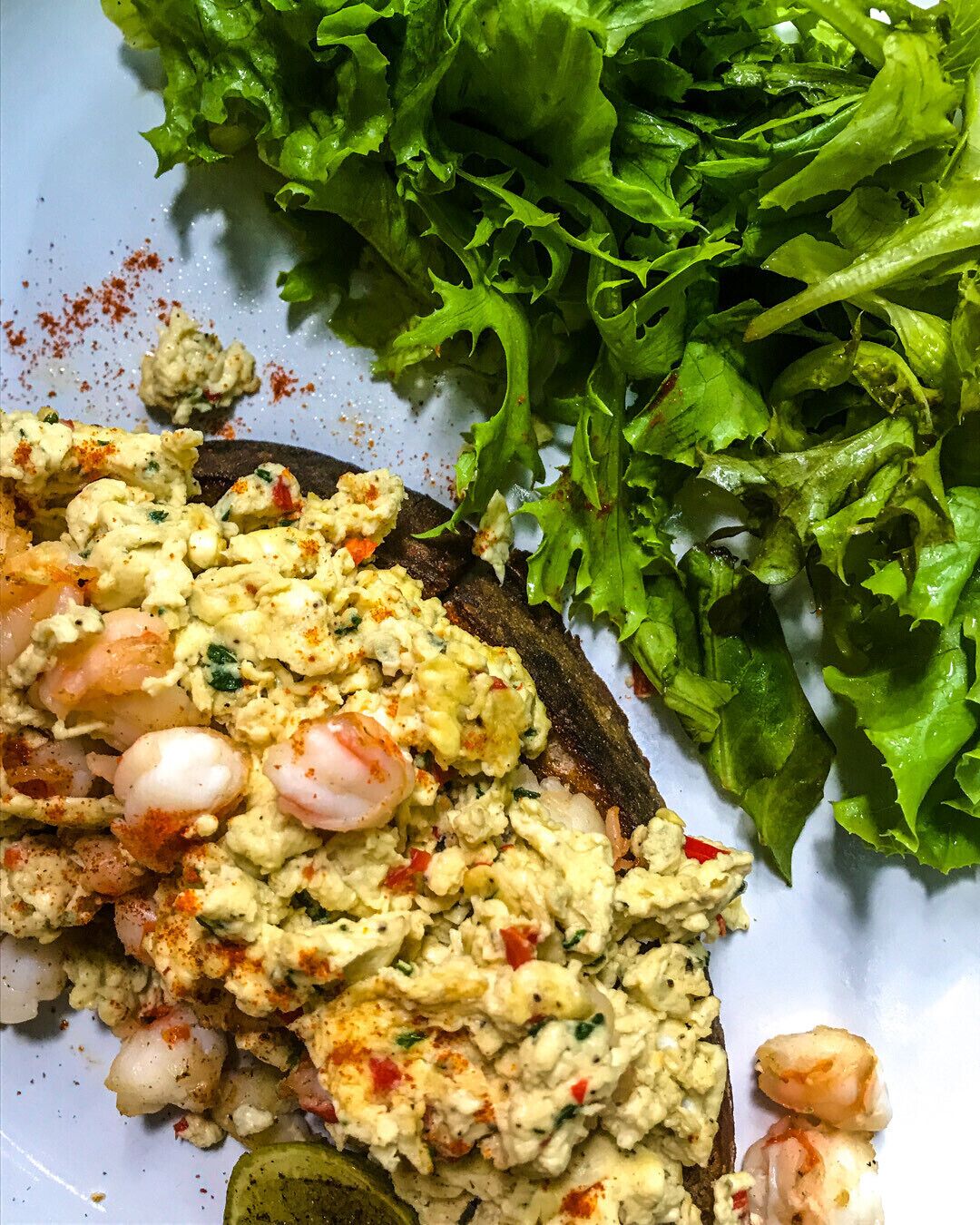 Spicy Prawn and Scrambled Eggs with a Salad on side. Priced at 900/- Sri Lankan rupees. 
Taste - 3/10 
Presentation - 6/10 
Value for money - 1/10 
This cafe used to have some delicious food but it’s not the same anymore! #Trover #Troverfoodies #Food #Brunch #whatshot #troverdiscovery
