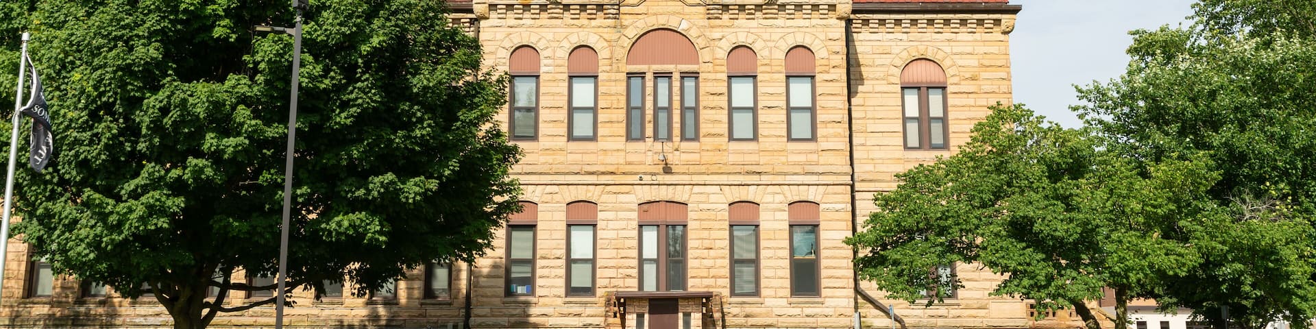The Greene county courthouse in the town of Carrollton. Illinois, USA.