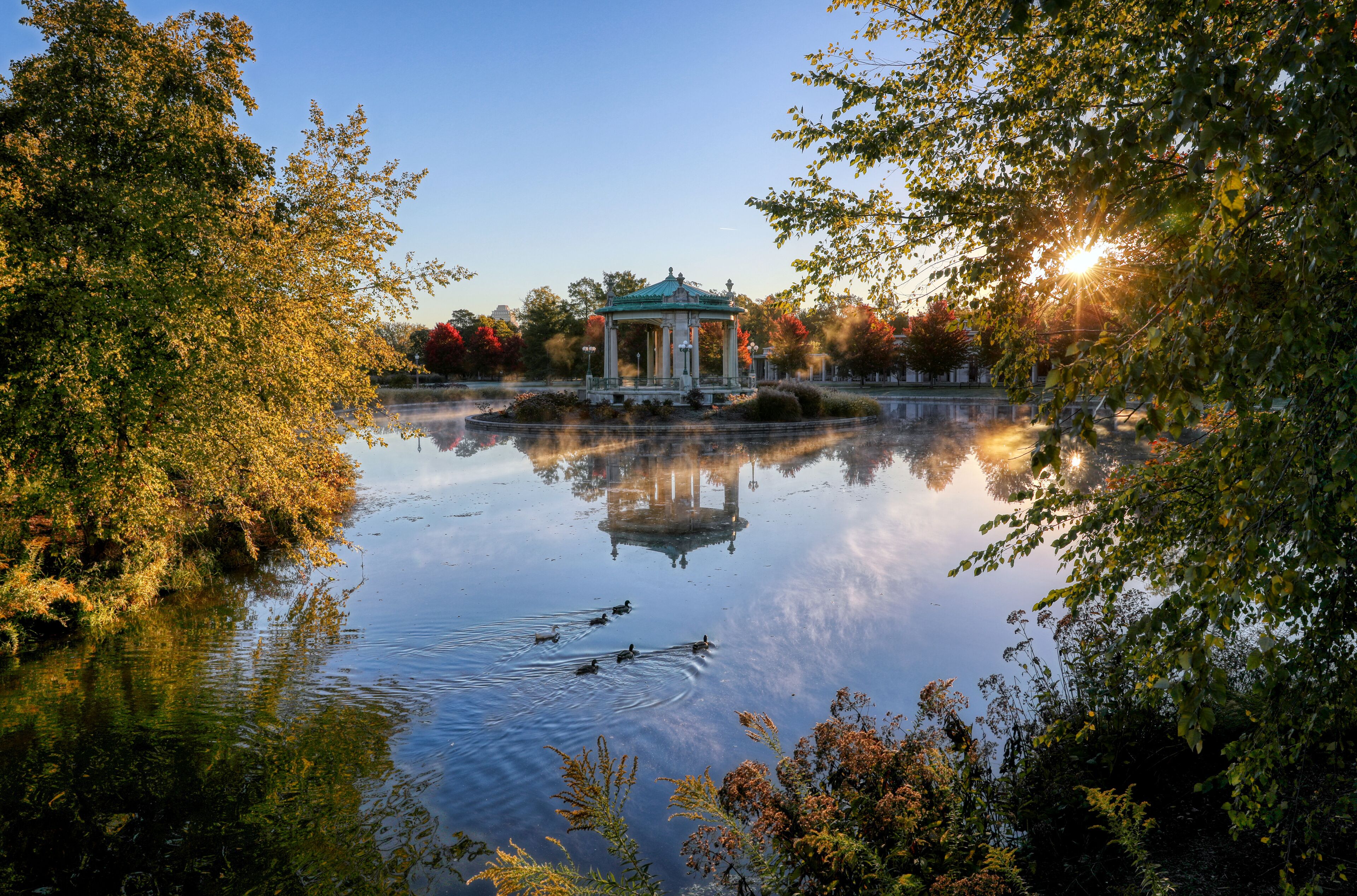 The bandstand located in Forest Park, St. Louis, Missouri.