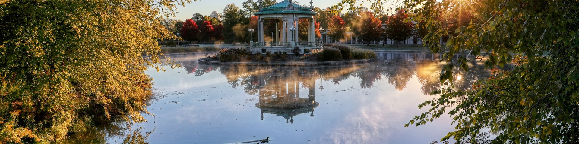 The bandstand located in Forest Park, St. Louis, Missouri.
