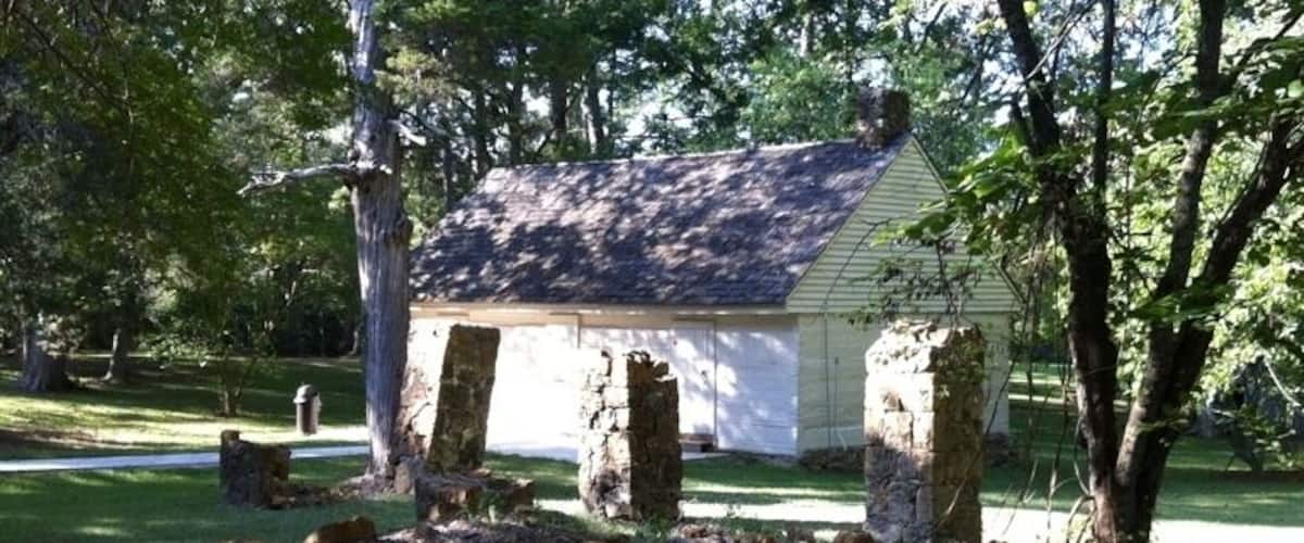 Kitchen building number five, the only original structure at the site, more than 190 years old.