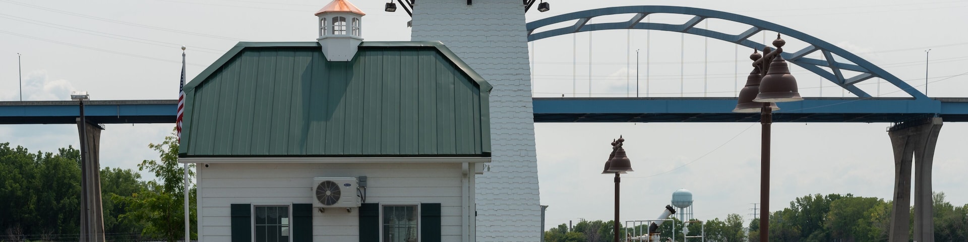 Historic Grassy Island Lighthouse Range Lights At Green Bay, Wisconsin