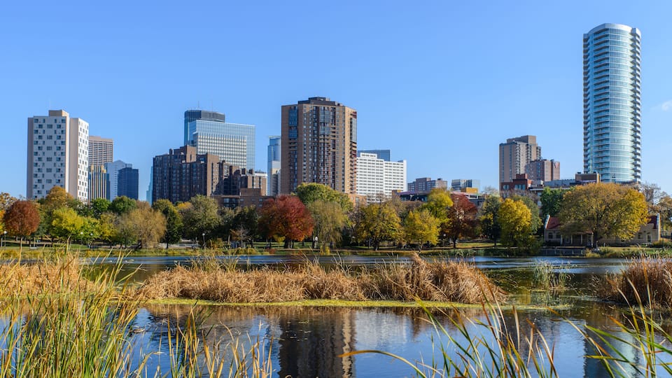 Loring Park in Minneapolis During Autumn 1