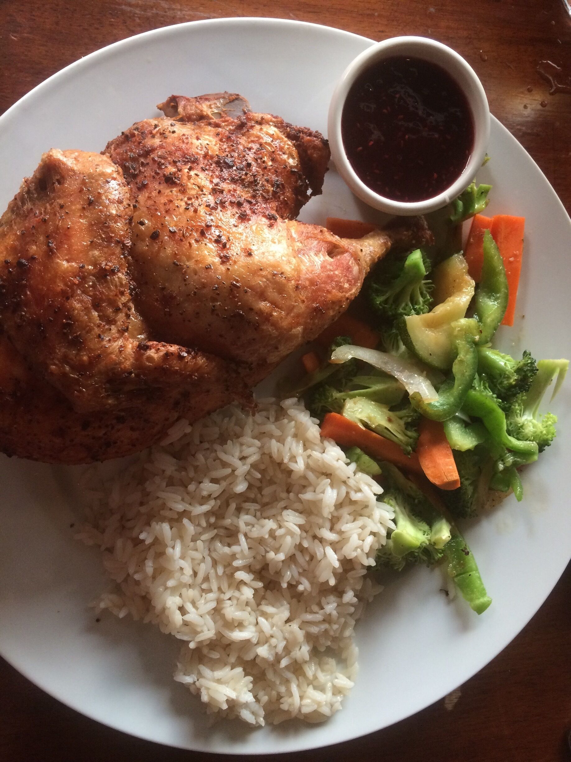 Flash chicken, Colombian food at Marietta Square