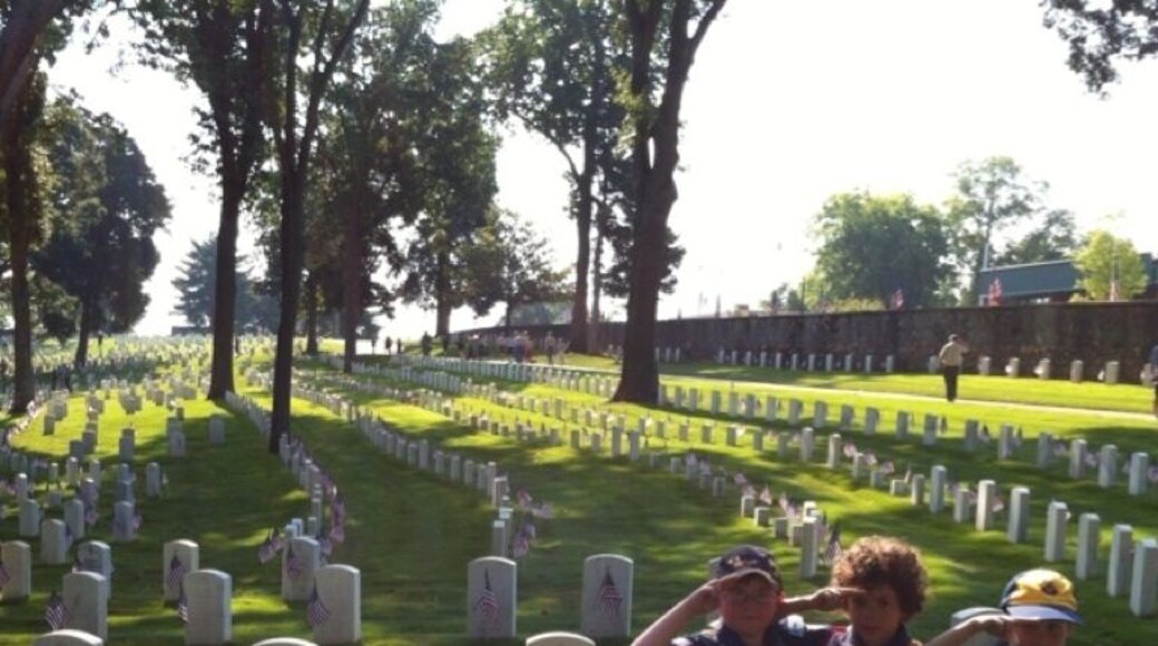 Marietta National Cemetery. Our scouts helped place flags on the 18,000 grave sites for Memorial Day.