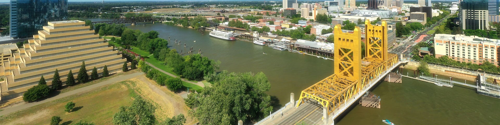 Sacramento Bridge in Old Historic Downtown