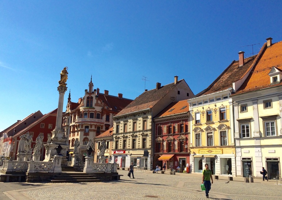 Main square, Maribor, Slovenia #colorful #lovemytown