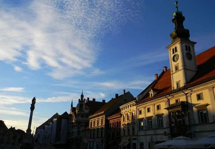 Sunset in Maribor. #slovenia #sky #blue #sun 