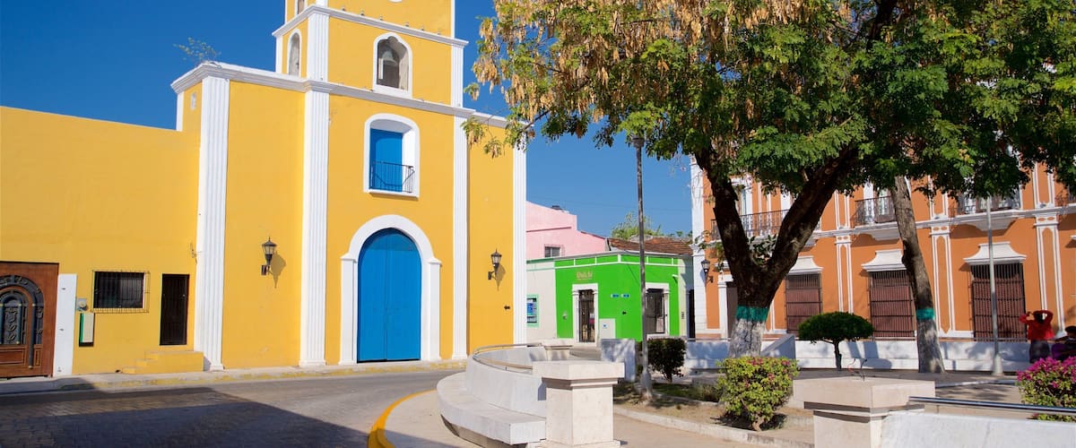 Ciudad del Carmen montrant église ou cathédrale et patrimoine historique