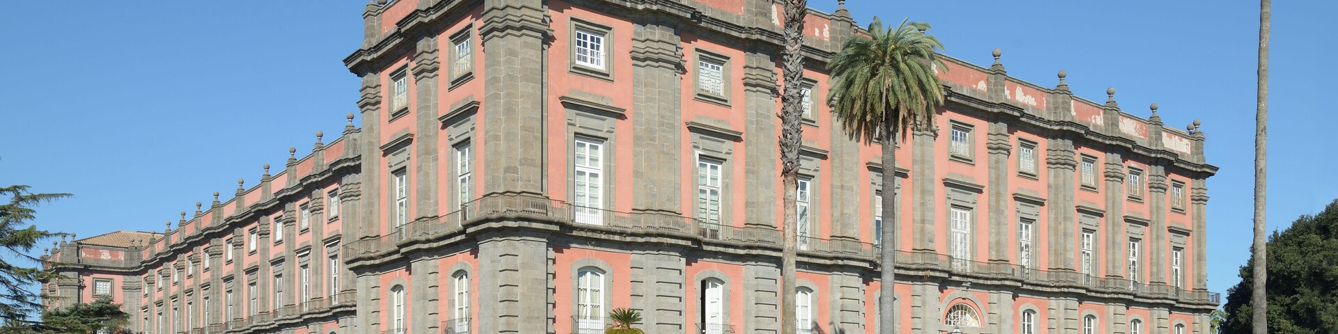 View of the south-west facade of the Museo di Capodimonte in Naples.
