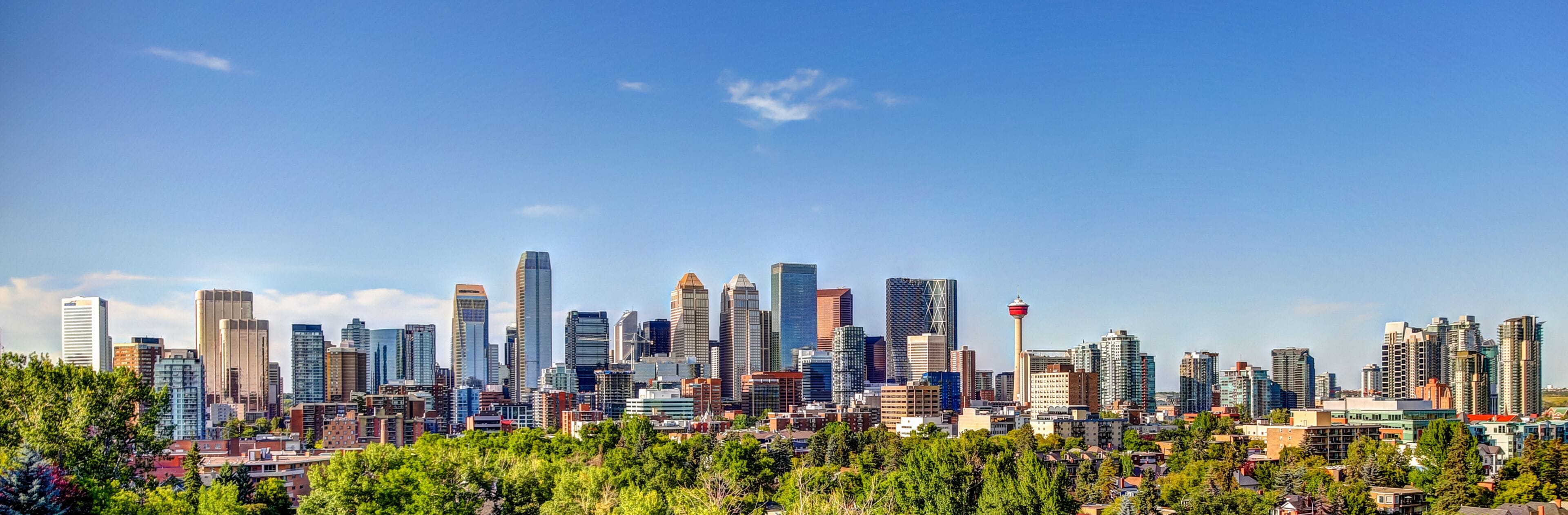 Calgary Alberta Panoramic Skyline Summer 2019