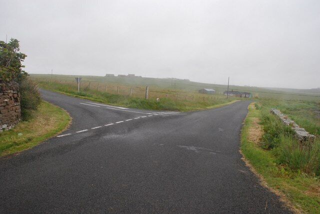 Milestone at Road Junction.