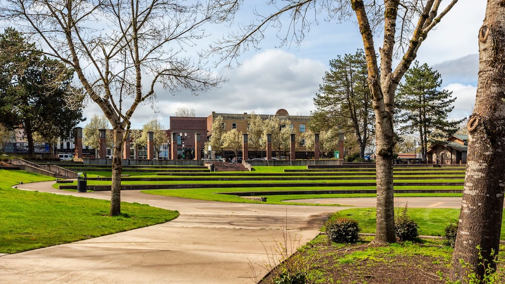 Riverview Park in Independence, Oregon, in spring season