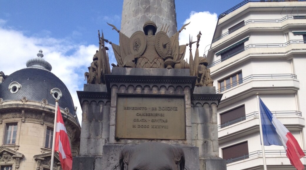 Elephant statues in Chambery.