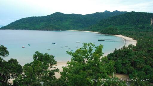 This is almost the entire bay of Juara on Tioman Island. I love that the village is tradition with no large hotels or obnoxious buildings to ruin the amazing natural scenery. The beach is great with little to no waves during the dry season making it great for swimming, snorkeling, diving, kayaking, and paddle boarding! The area around the island is a national marine park so hopefully that will keep the development down and continue to encourage eco-toursim! This was our favorite place we went in Malaysia!!