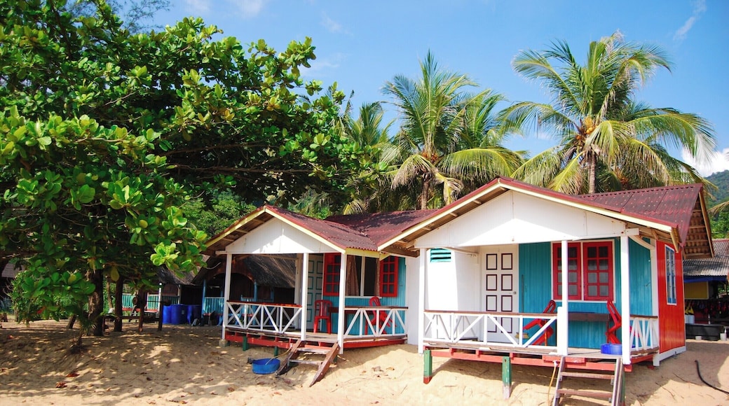 At the southern end of the Juara bay sits an outdoor education camp for kids called Little Planet. It is private property but the adorable bungalows that sit right on the beach make for great photos! The beach is not private as there are multiple cottages along it available to rent. A gorgeous place with incredible, quiet serenity all around you.