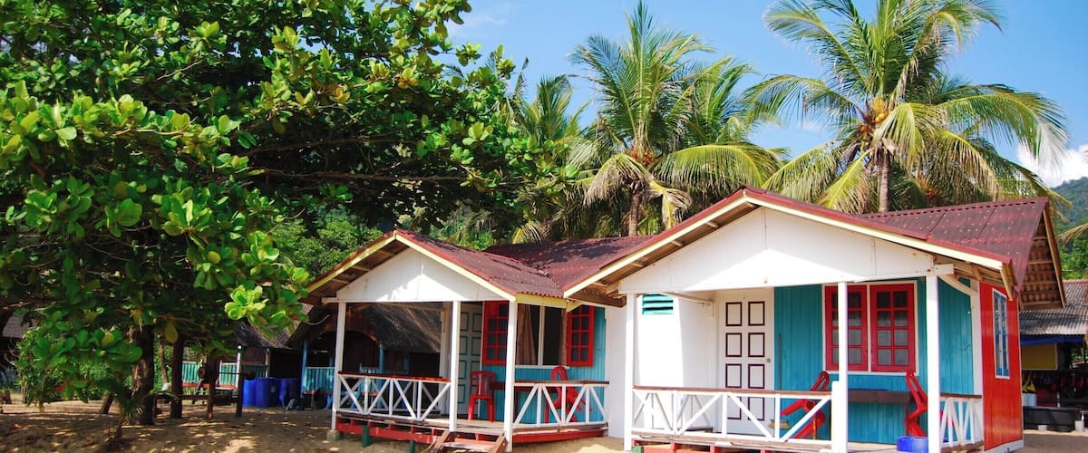 At the southern end of the Juara bay sits an outdoor education camp for kids called Little Planet. It is private property but the adorable bungalows that sit right on the beach make for great photos! The beach is not private as there are multiple cottages along it available to rent. A gorgeous place with incredible, quiet serenity all around you.