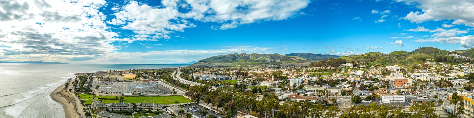 Ventura California. Beach Pier. Aerial scenic Panorama