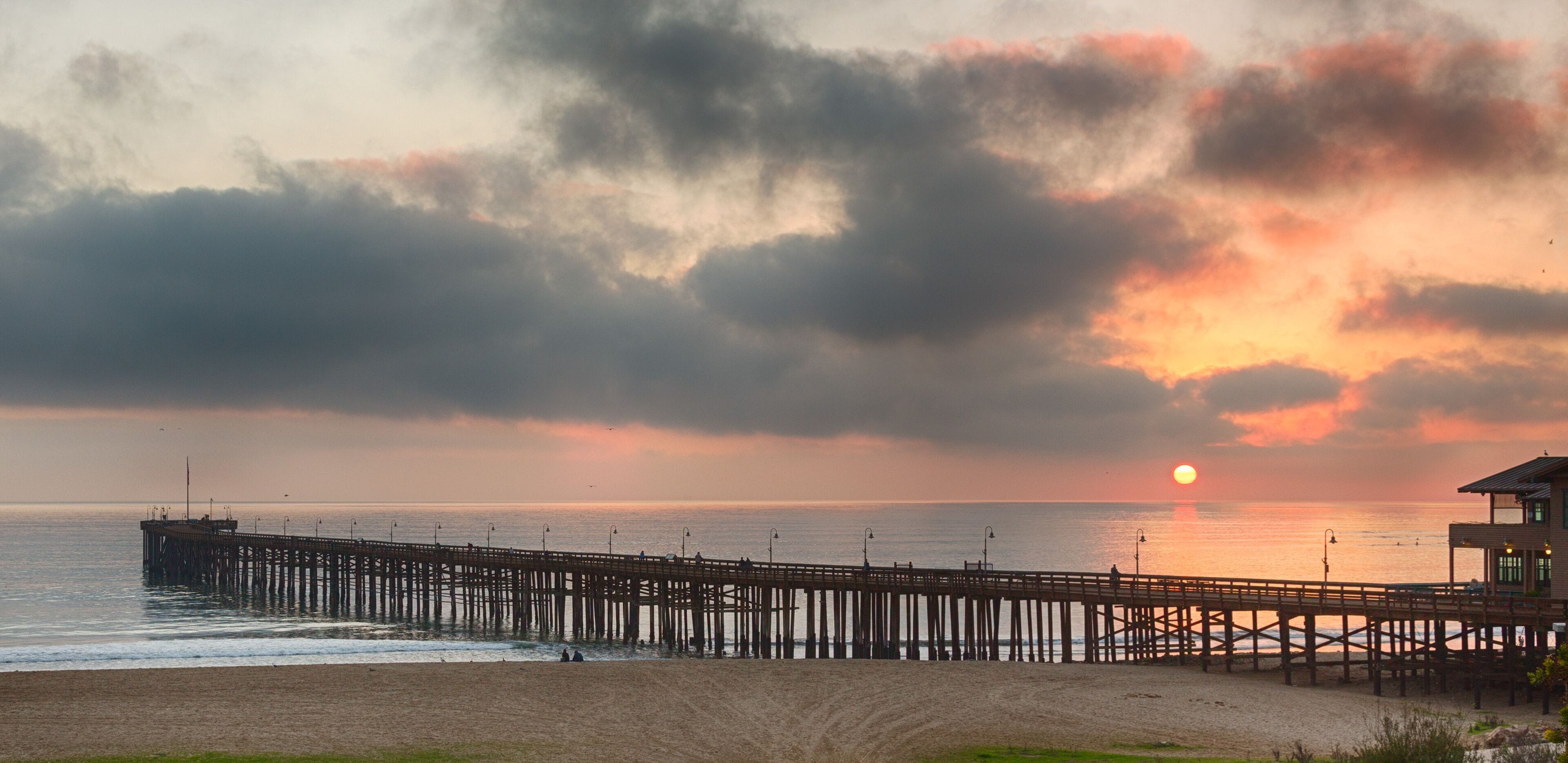 Sunset at dusk Ventura pier California