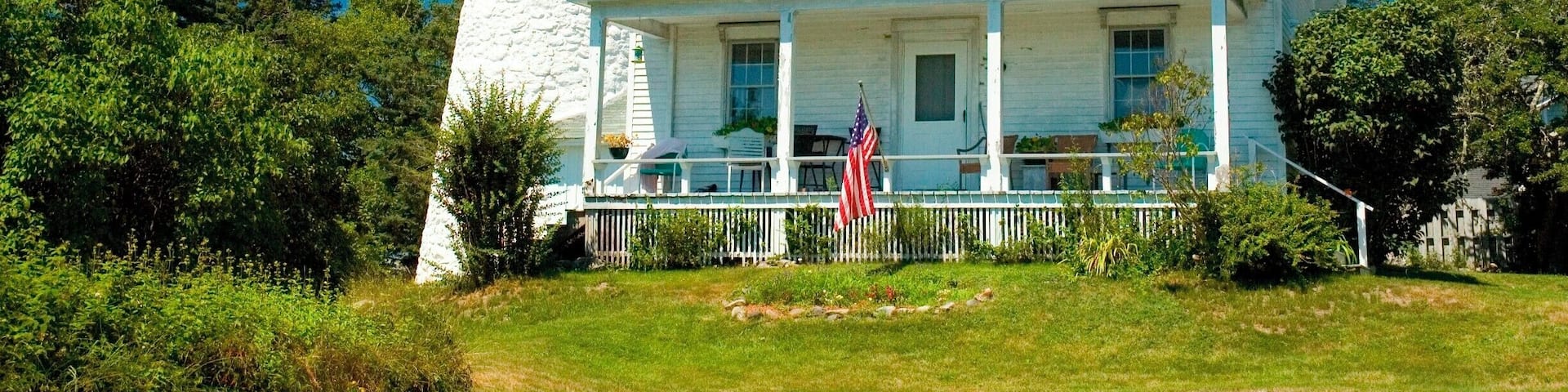 The lighthouse is small and quaint. The views over Penobscot Bay from below the lighthouse are amazing!