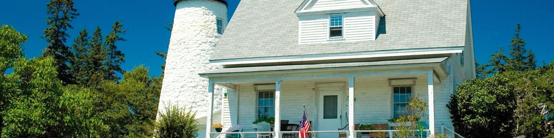 The lighthouse is small and quaint. The views over Penobscot Bay from below the lighthouse are amazing!