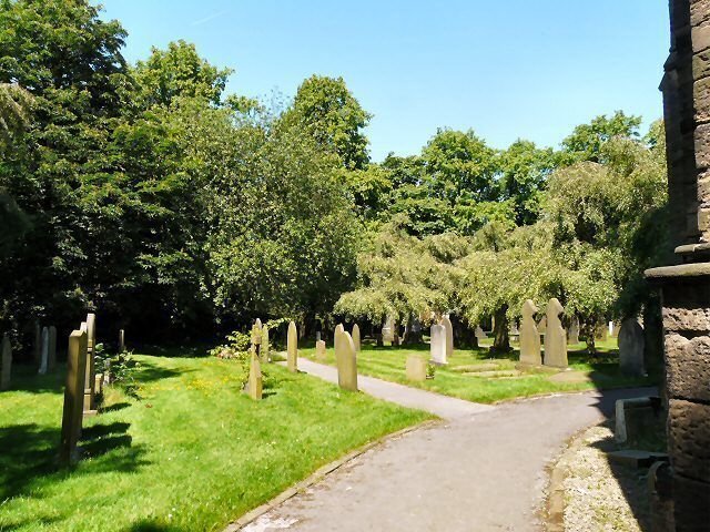 St John's graveyard The graveyard of St John the Baptist, Heaton Mersey.