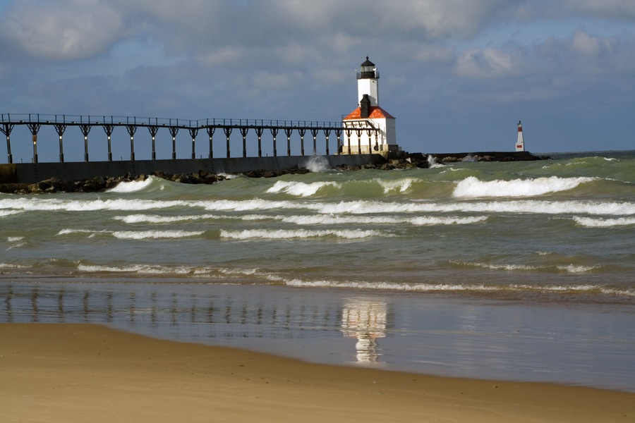 Lighthouse in Michigan City, Indiana.; Shutterstock ID 8021530