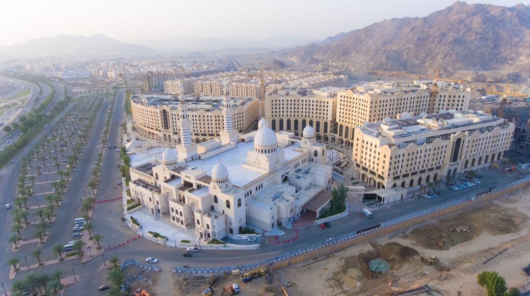 a white mosque in mecca